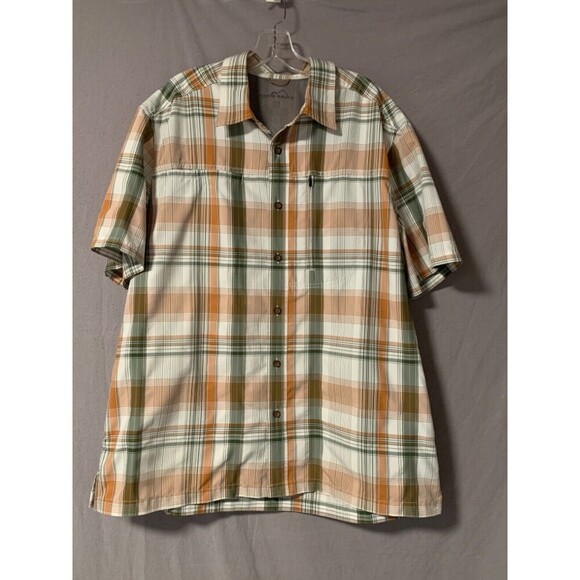 Eddie Bauer 2XL XXL Classic Fit Short Sleeve Vented Outdoor Shirt Fishing - Picture 3 of 16